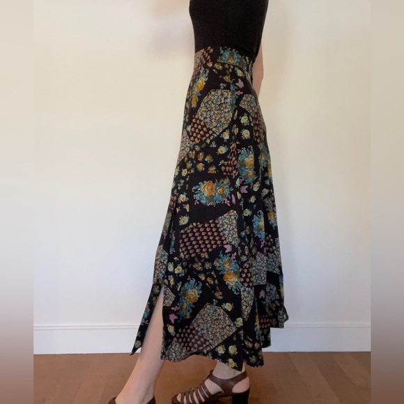 90’s Ribkoff floral maxi skirt / size 12 - Picture 13 of 16